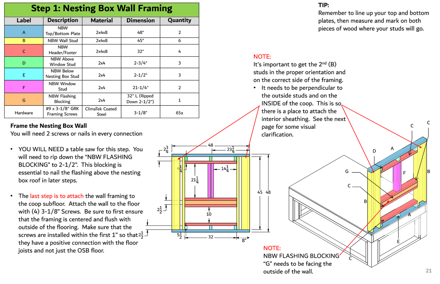 4x6x16 Gabled DIY Chicken Coop & Run Plan